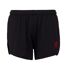 Womens/ladies Inky Running Shorts Black Red Run-2