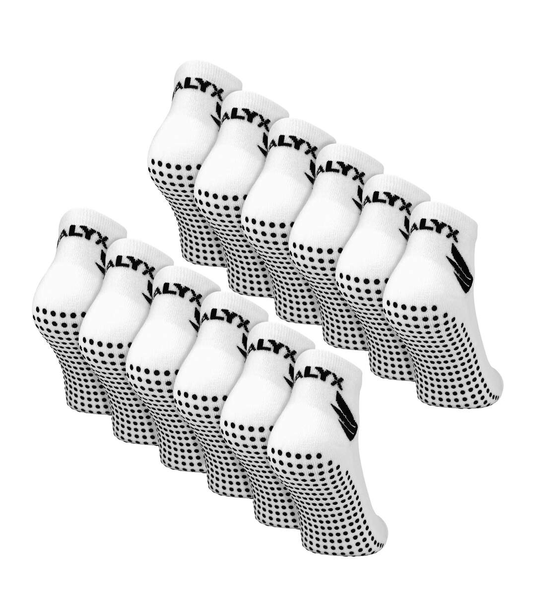 TALYX - Lot de 12 Chaussettes Courtes Homme Bambou Antidérapantes-1