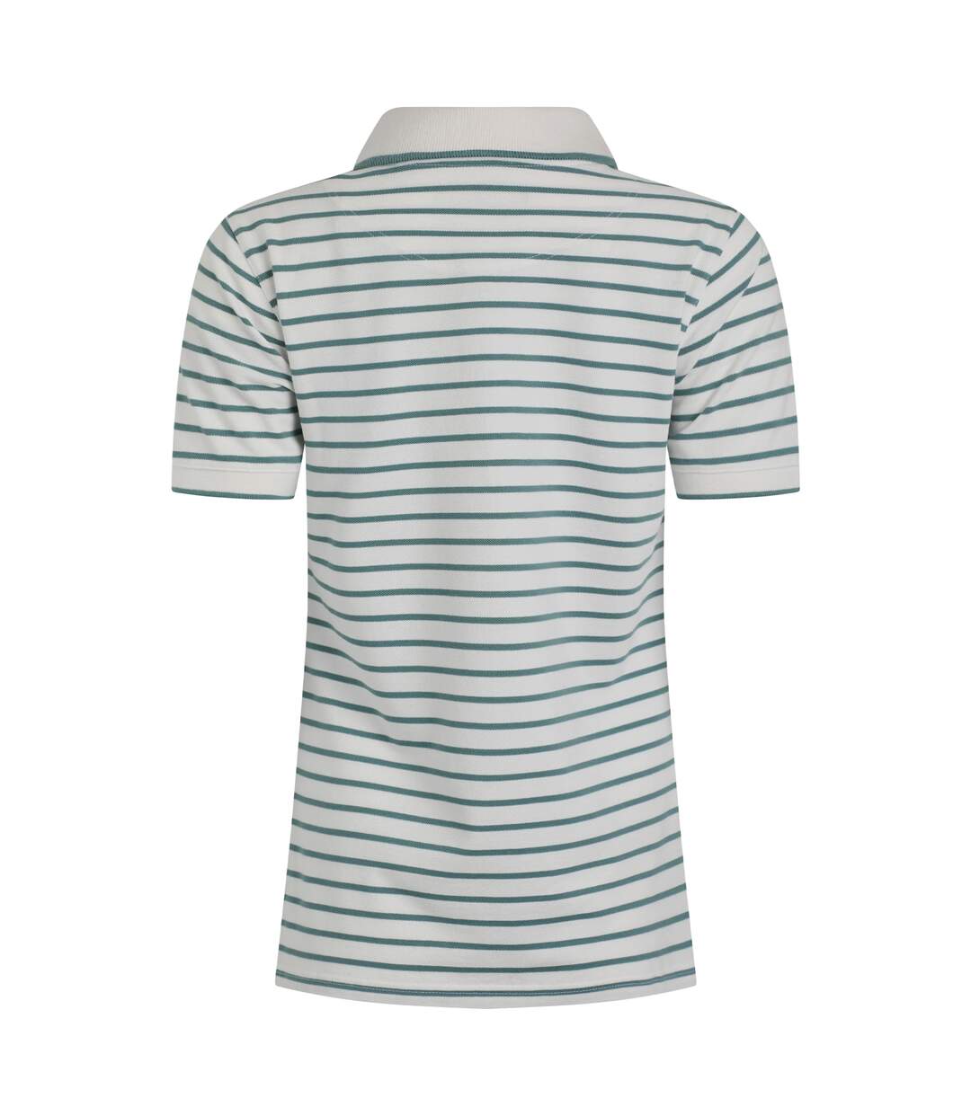 Womens/ladies janely striped pique polo shirt mineral blue Weird Fish-2