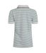 Womens/ladies janely striped pique polo shirt mineral blue Weird Fish-2