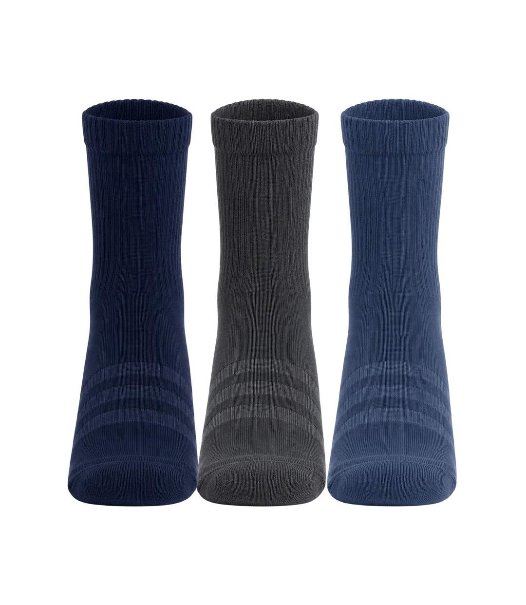 Lot De 3  Chaussettes Adulte Bleu Encre Violet Adidas-2