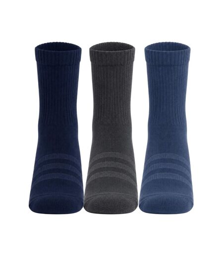 Lot De 3  Chaussettes Adulte Bleu Encre Violet Adidas