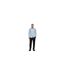 Mens Plain Point Collar Long-sleeved Formal Shirt Cashmere Blue Only-1