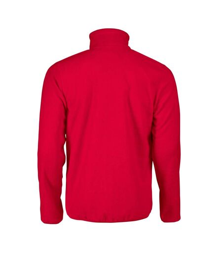 Mens Rocket Full Zip Fleece Jacket Red Printer