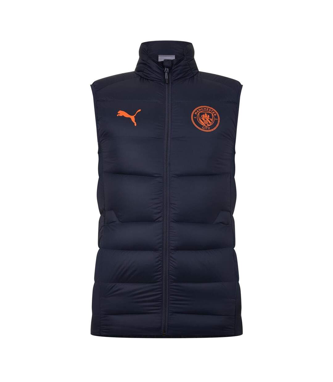 Mens Casuals Manchester City Fc Down Body Warmer Navy Puma-1