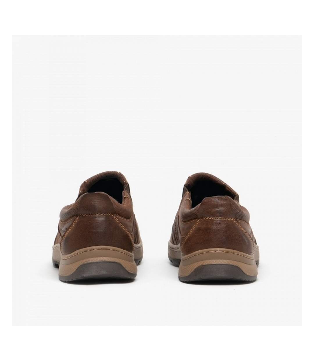 Hush Puppies Mens Jasper Slip On Leather Shoes (Brown) - UTFS6073-1