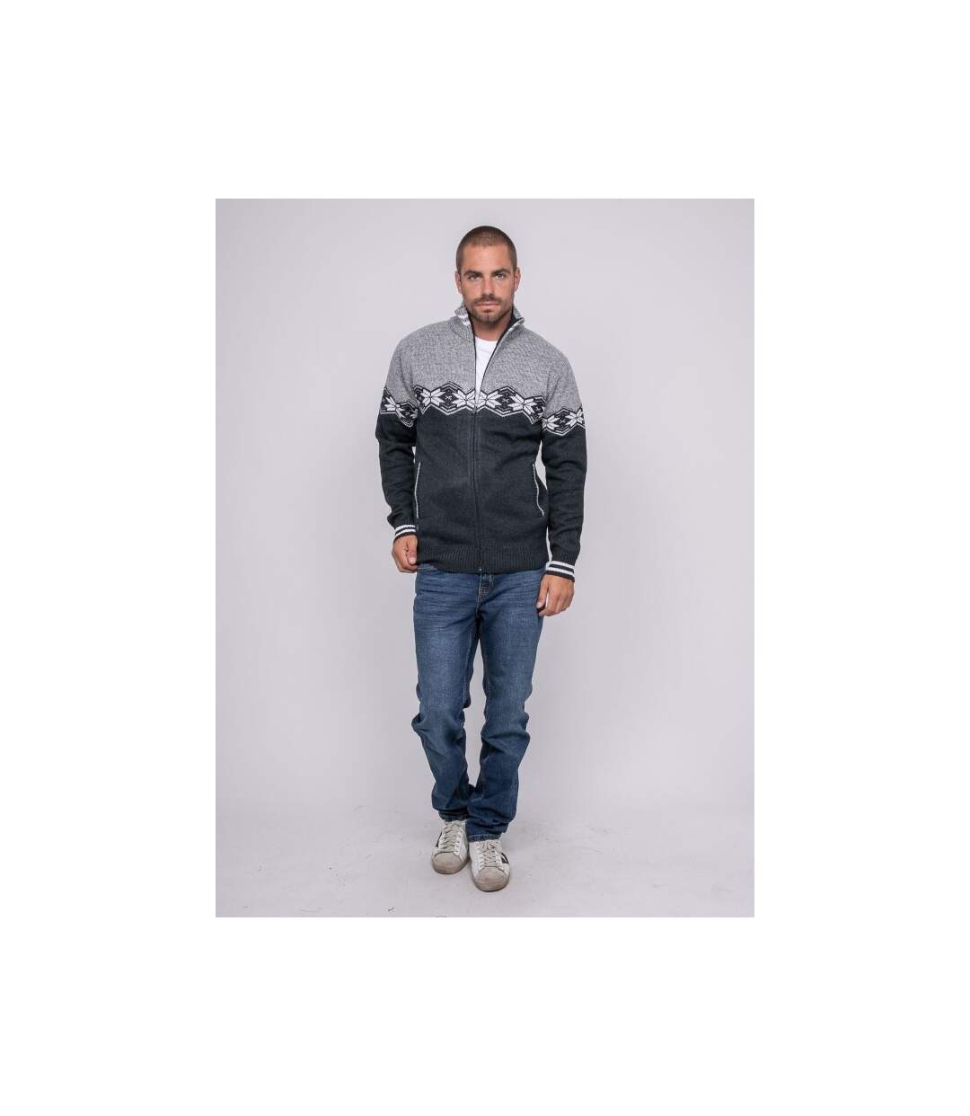 Gilet motif jacquard LUNIPARK-4
