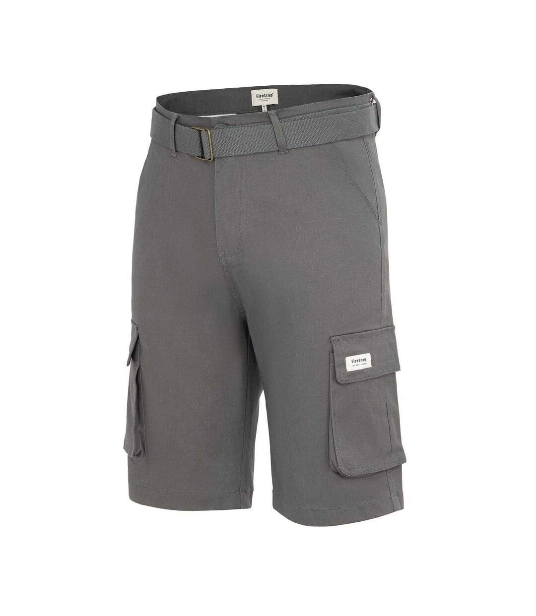 Short À Poches Homme Gris Firetrap-3