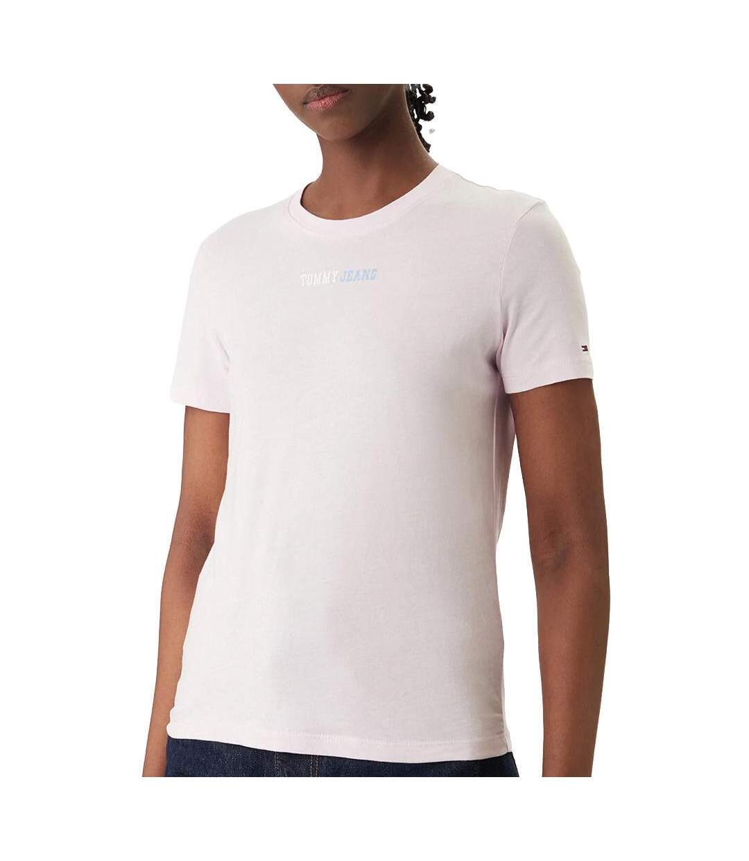 T-Shirt rose pale homme tommy hilfiger tjw reg essential-1