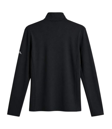 Mens Zip Neck Regular Golf Sweatshirt Black J.Lindeberg