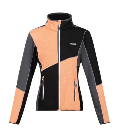 Regatta Womens/Ladies Lindalla VI Lightweight Fleece Jacket (Apricot Crush/Black) - UTRG9012