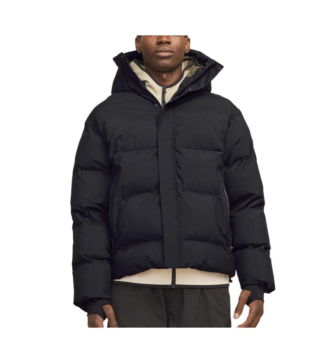 Doudoune noire homme jack & jones coalpha - l-1