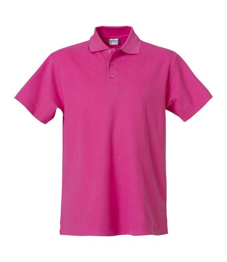 Mens Basic Polo Shirt Bright Cerise Clique