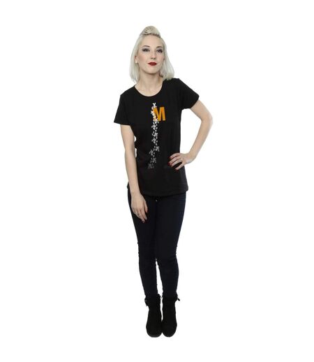 Disney T-shirt en coton Femme/Femme Mickey Mouse Climbing Silhouettes (Noir) - UTBI30927
