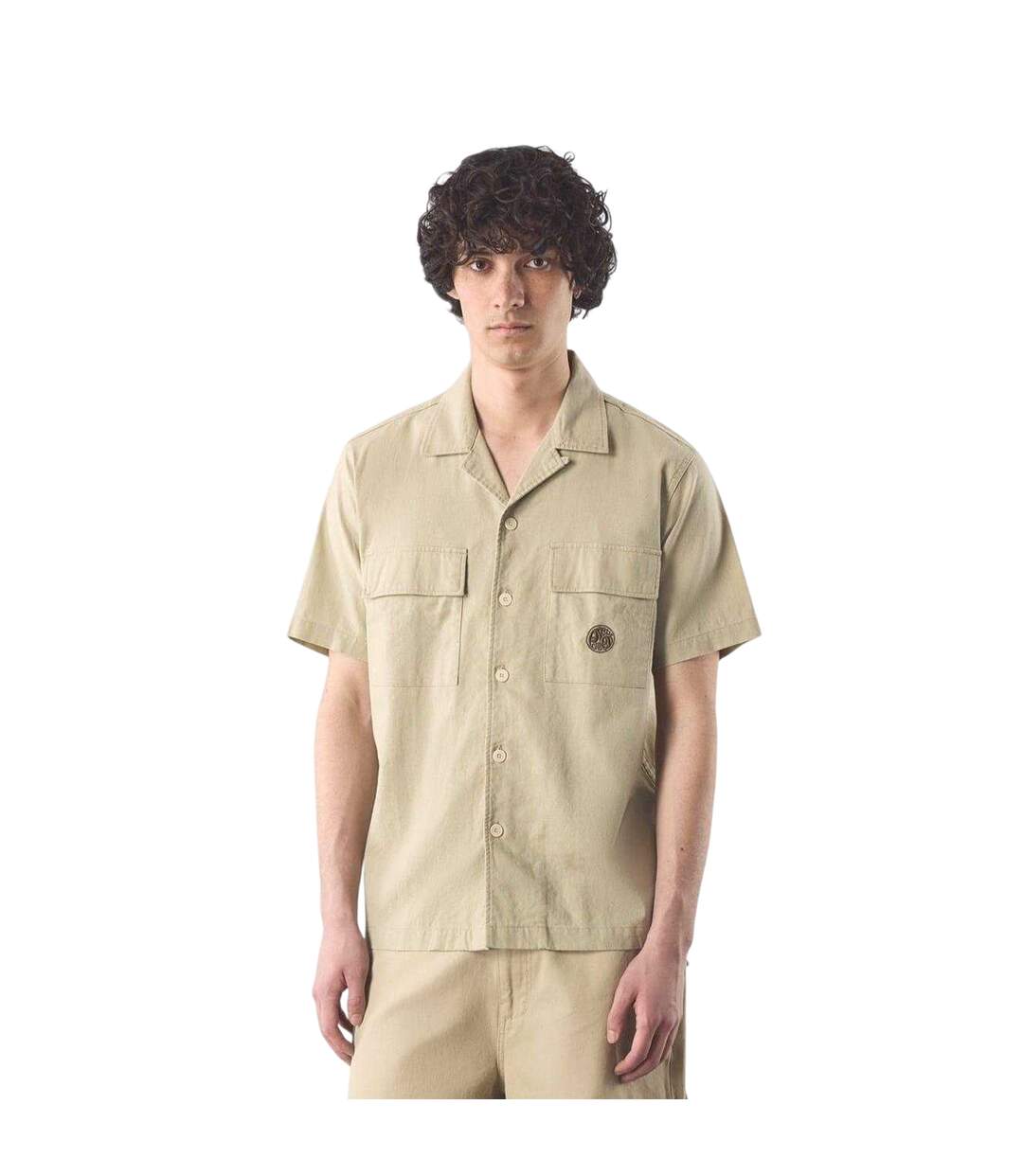 Chemise Manches Courtes Homme Taupe Pretty Green-4