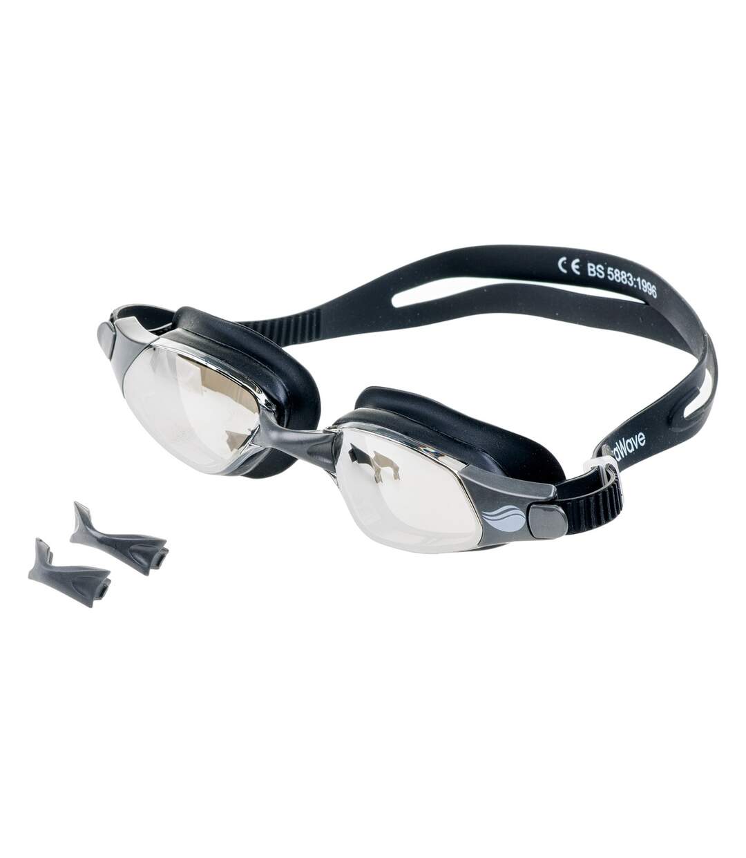 Lunettes De Natation Petrel Adulte Noir Argenté Miroir Aquawave-2