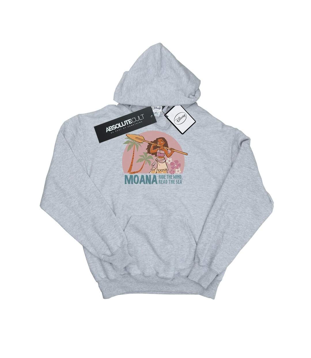 Disney - Sweat à capuche MOANA READ THE SEA - Femme (Gris chiné) - UTBI11567-1