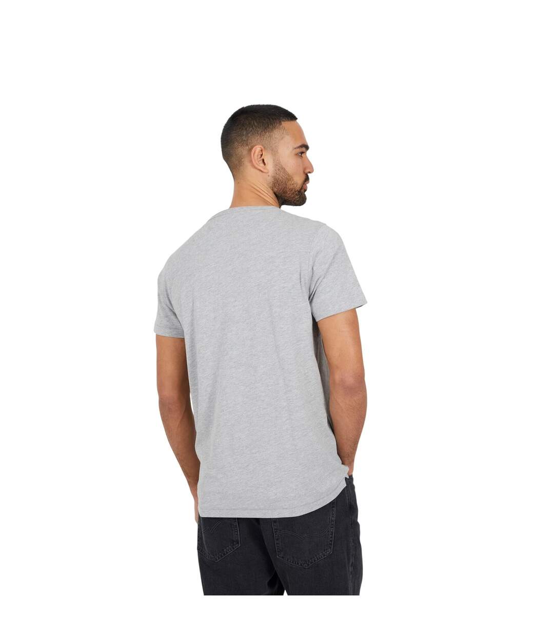 Mens Short-sleeved Polo Shirt Light Grey Marl Brave Soul-2