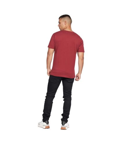 T-shirt helty homme rouge foncé Crosshatch Crosshatch