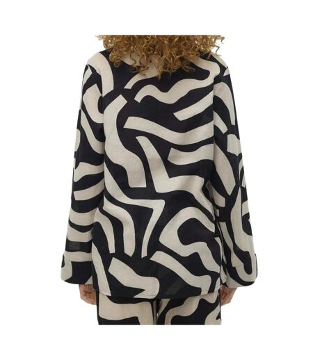 Chemise noire/beige femme vero moda magnete