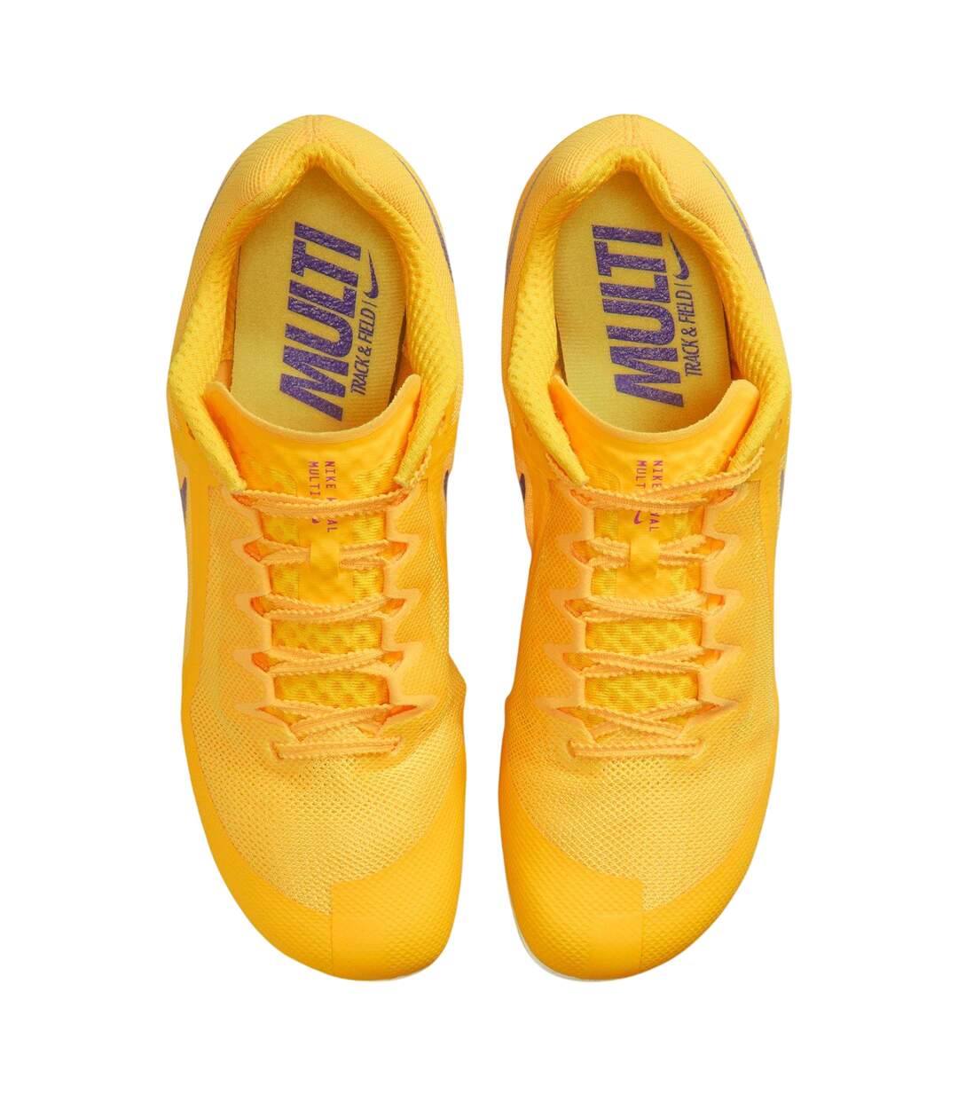 Mens Zoom Rival Multi Running Athletic Shoe Spikes Orange Citron Nike-4