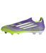 Mens F50 League Laceless Firm Ground Football Boots Purple White Adidas-3