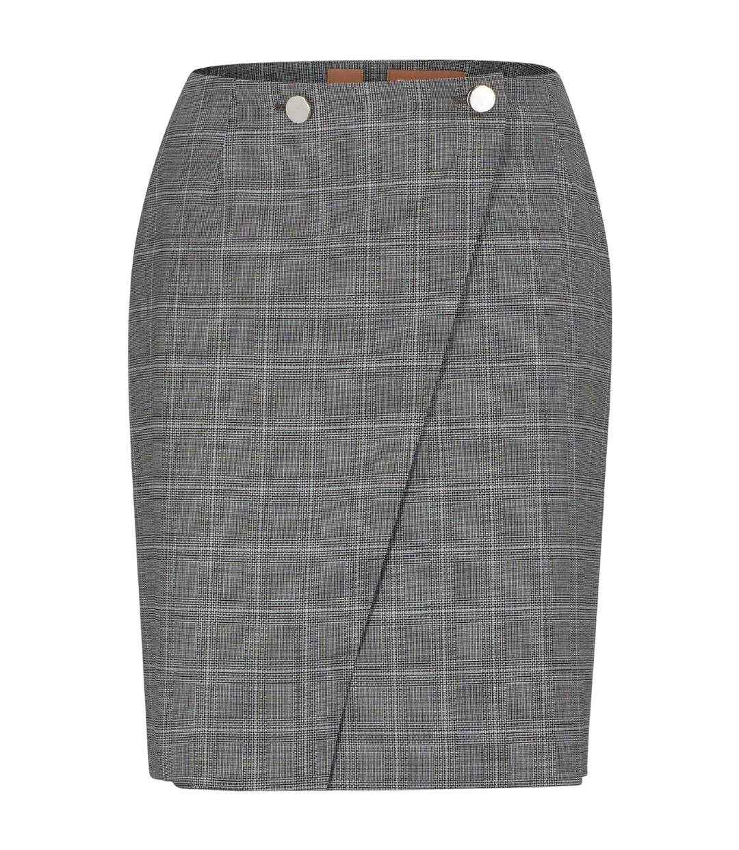 Womens/ladies Vanata Plaid Skirt Grey Boss-1