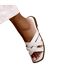 Womens/ladies crete multi crossover strap sliders white Where´s That From