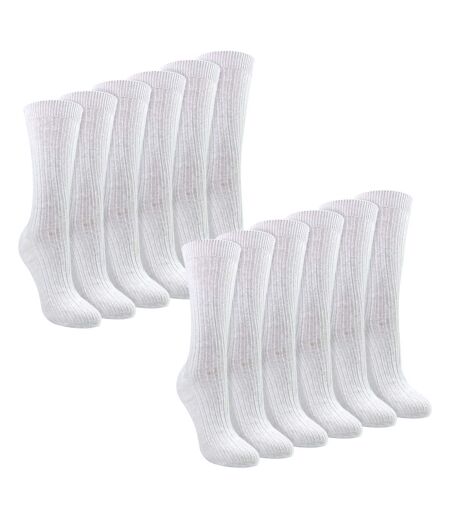 Sock Snob - Paquet de 12 chaussettes douces 100 % coton pour dames