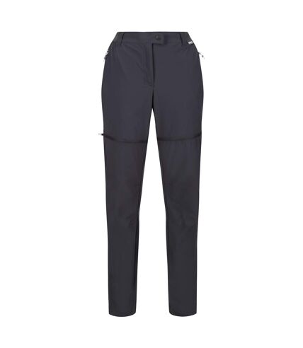 Womens/ladies mountain zip-off trousers seal grey Regatta