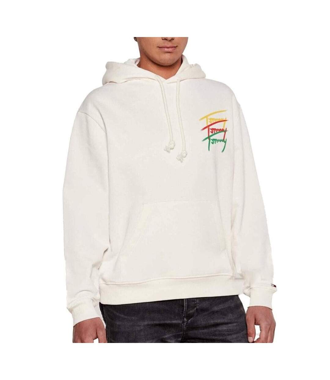 Sweat blanc homme tommy hilfiger dm0dm21372 - l-1