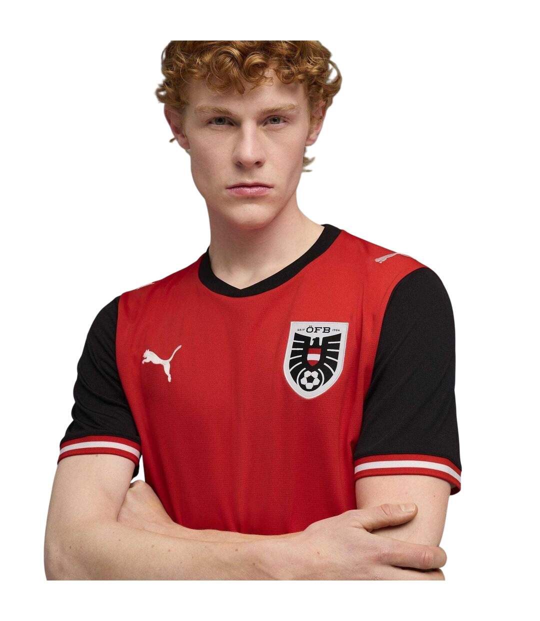 Mens World Cup 2026 Austria Fc Home Shirt Red Black Puma-4