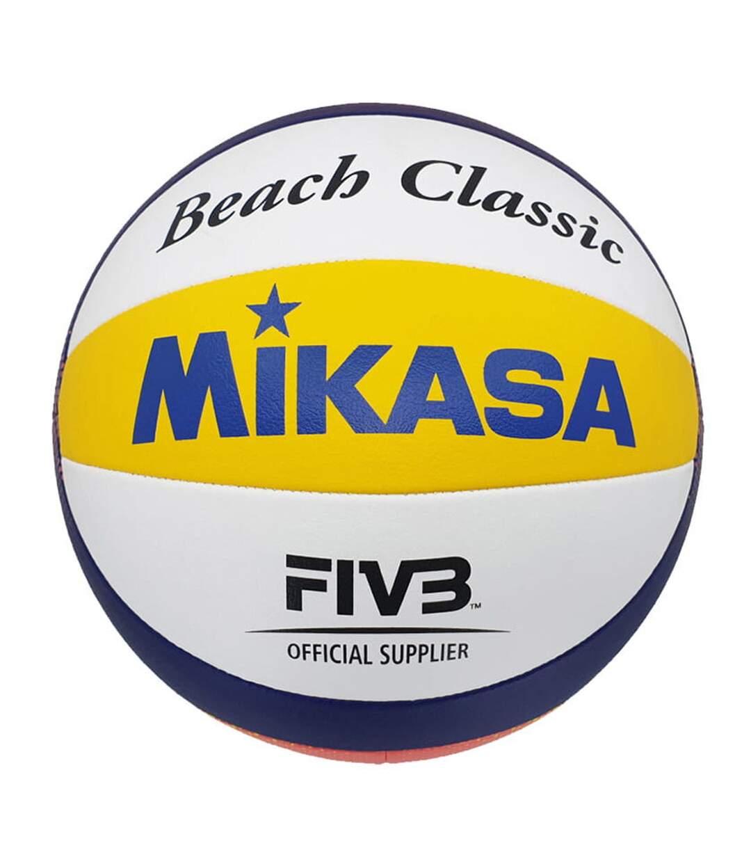 Ballon De Volley-ball Beach Classic Taille 5 Blanc Bleu Jaune Mikasa-1