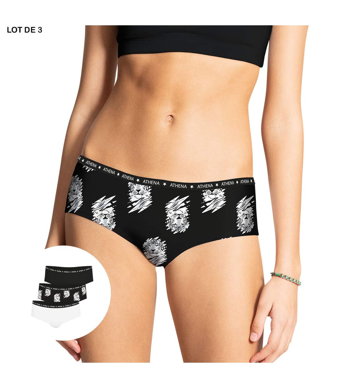 Lot de 3 boxers fille Ecopack Girl Mode   Fille