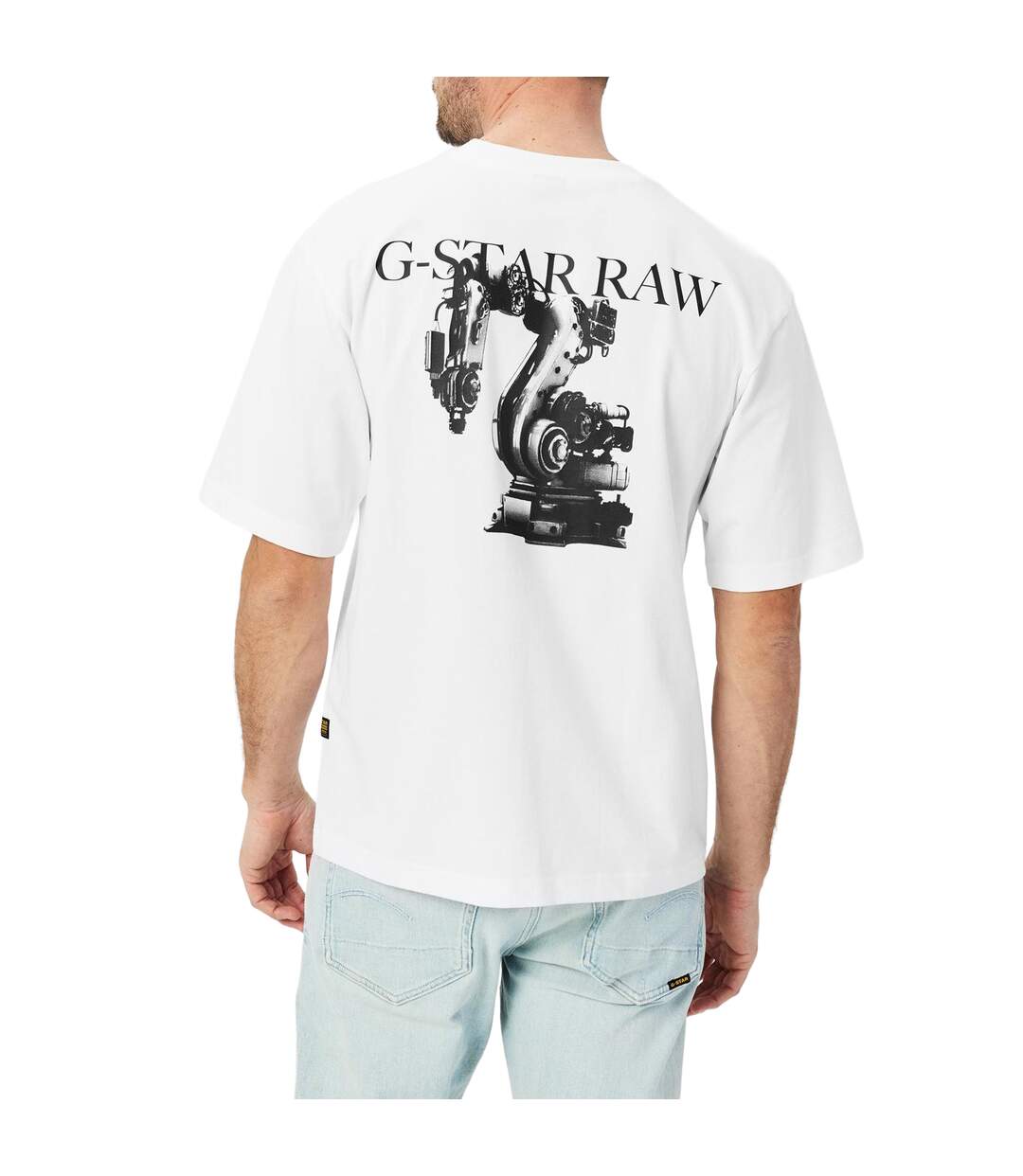 T-shirt Motif/style Graphique Industrial Homme Blanc G-Star-4