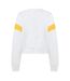 Womens/ladies Dhb Archive Crew Neck Crop Sweatshirt White Black Puma-2