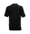 Fruit Of The Loom Mens 65/35 Heavyweight Pique Short Sleeve Polo Shirt (Black)
