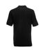 Fruit Of The Loom Mens 65/35 Heavyweight Pique Short Sleeve Polo Shirt (Black)