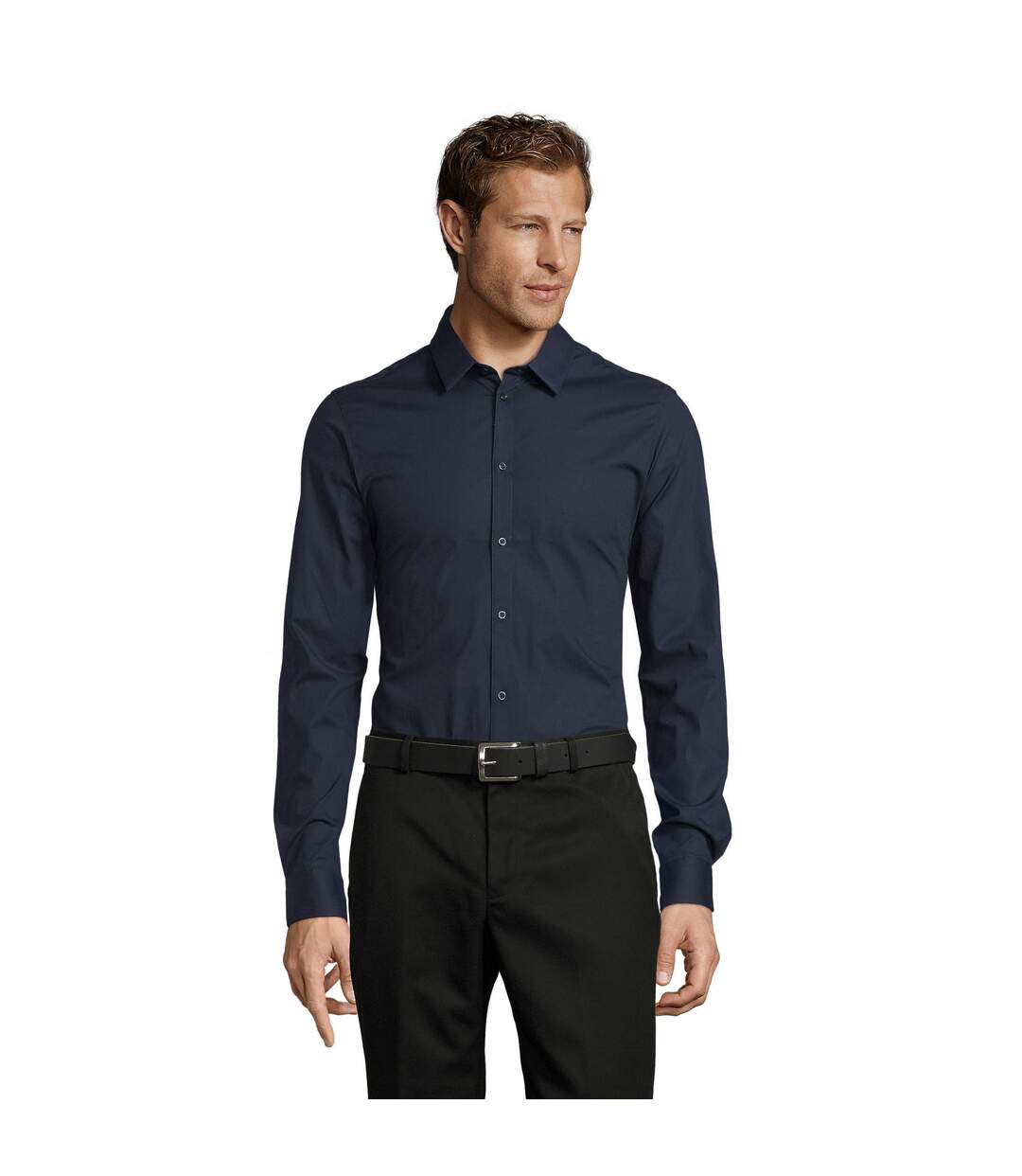 Chemise Blake Homme Bleu Foncé SOLS-2