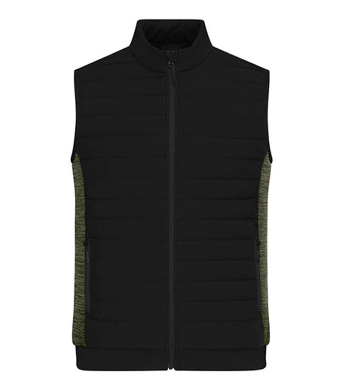 Bodywarmer de travail matelassé - Homme - JN1864 - noir et vert olive-1