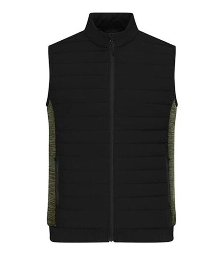 Bodywarmer de travail matelassé - Homme - JN1864 - noir et vert olive