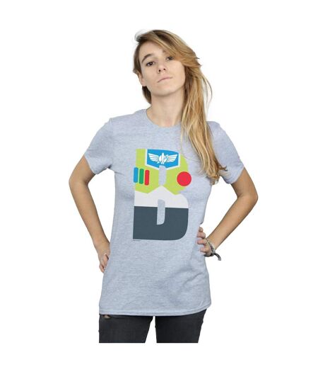Disney Womens/Ladies Alphabet B Is For Buzz Lightyear Cotton Boyfriend T-Shirt (Gris sportif) - UTBI46921