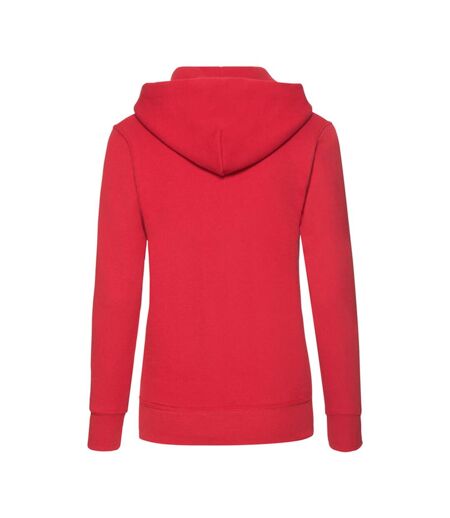 Sweat À Capuche Classic Femme Rouge Fruit Of The Loom