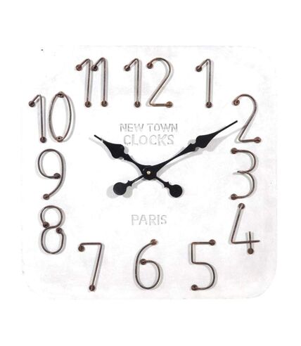 Horloge carrée en résine New Town