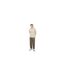 Mens Knitted Quarter Zip Long-sleeved Polo Shirt Oat Brave Soul-1