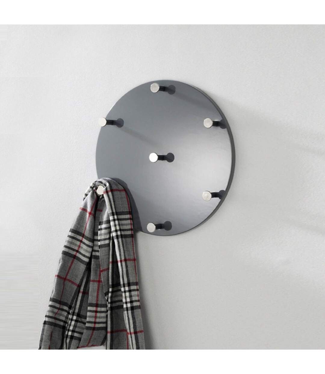 Patère Murale Ronde Kely 35cm Gris-1