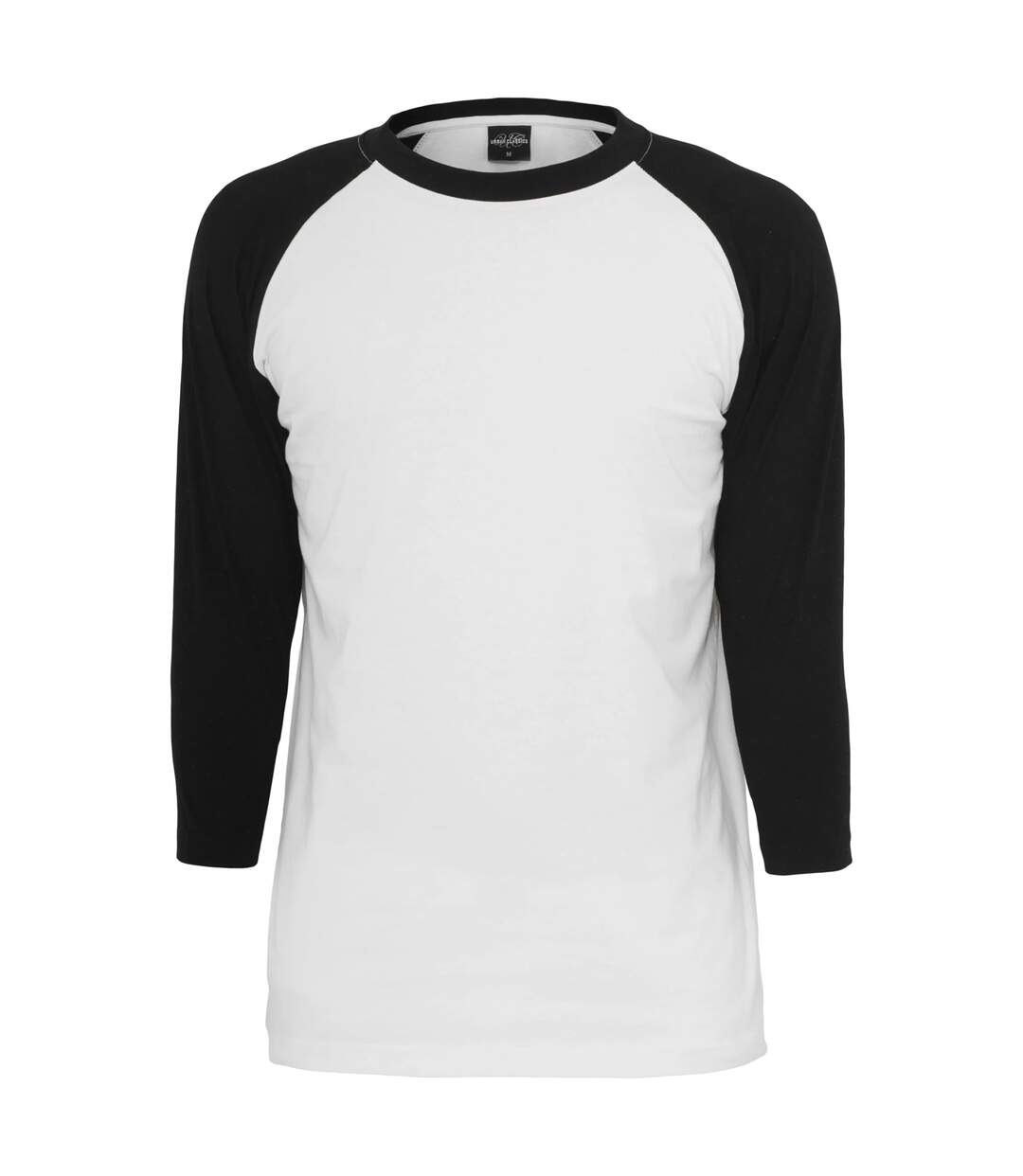 T-shirt Manches ¾ Motif/style Contrasté Homme Blanc Noir Urban Classics-1