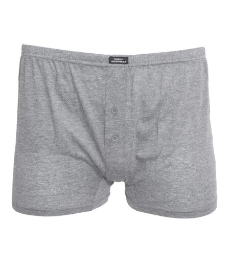 Tom Franks Mens Plain Jersey Boxer Shorts (3 Pairs) (Black/Grey) - UTUT557