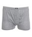 Tom Franks Mens Plain Jersey Boxer Shorts (3 Pairs) (Black/Gray)