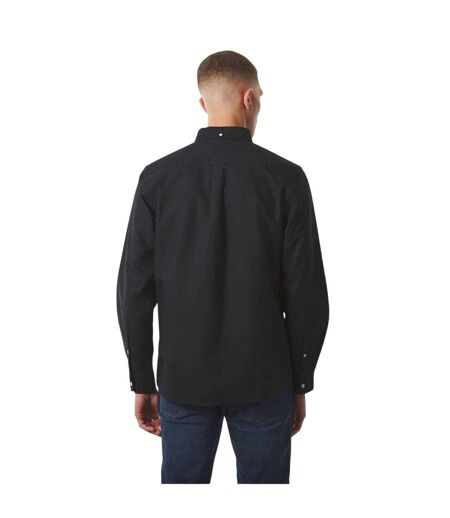 Mens Oxford Long-sleeved Button-down Shirt Black Pretty Green